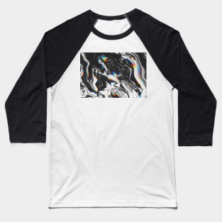 Colorful Rainbow Liquid Swirl Pattern #3 Baseball T-Shirt